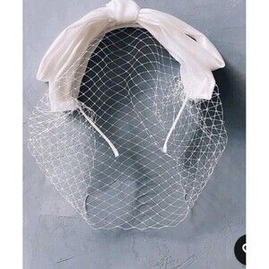 Kristin Ess Hair Veil Headband Ivory Vintage Inspired Bride Bridal New